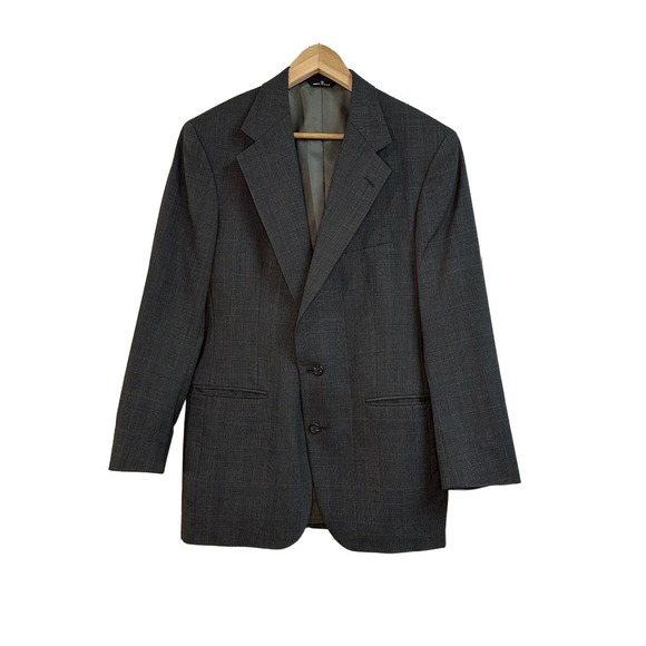 Polo University Club by Ralph Lauren Other - Polo University Club Ralph Lauren Mens Gray Plaid Wool Blazer Sport Coat USA 40R